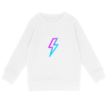 Kinder sweatshirt blitz - vorderseite_weiß
