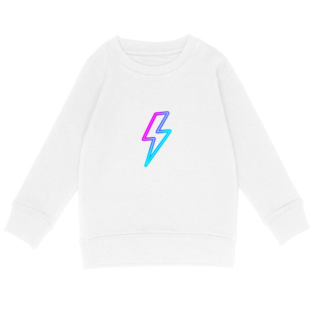 Kinder sweatshirt blitz - vorderseite_weiß