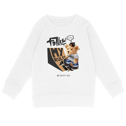 Sweatshirt Teddy Skate Boy - vorderseite_weiß