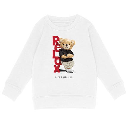 Sweatshirt Teddy Relax - vorderseite_weiß