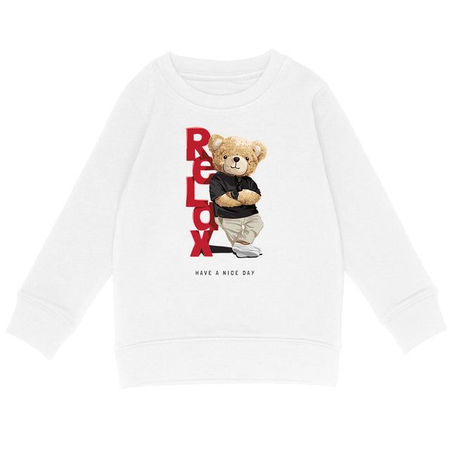Sweatshirt Teddy Relax - vorderseite_weiß