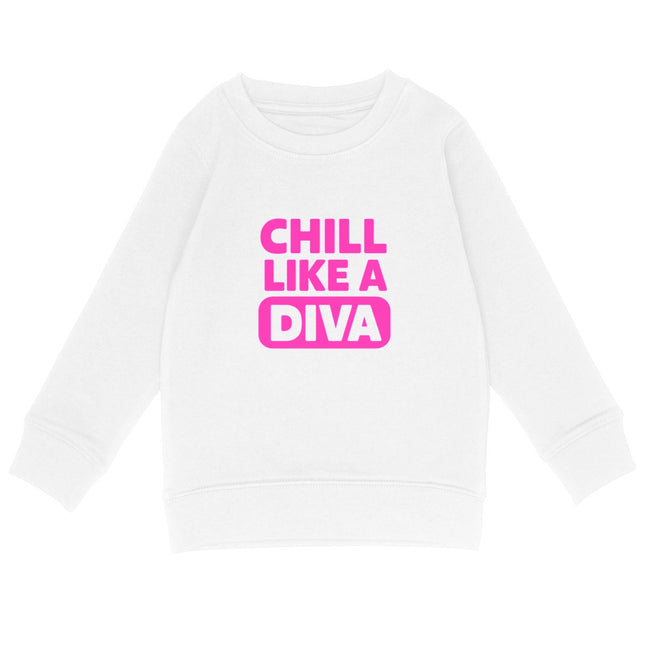 Sweatshirt like a diva - vorderseite_weiß