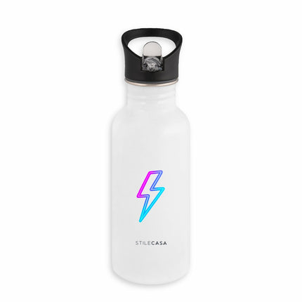 Thermoflasche Blitz - vorderseite_weiß