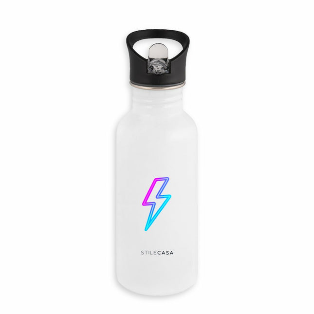 Thermoflasche Blitz - vorderseite_weiß