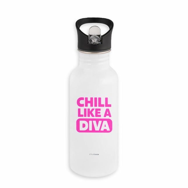 Thermoflasche like a Diva - vorderseite_weiß