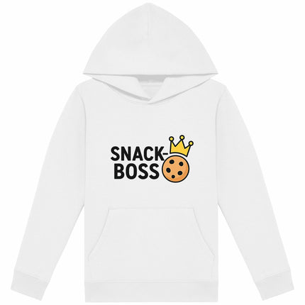 Kappuzenpulli Snack Boss - vorderseite_weiß