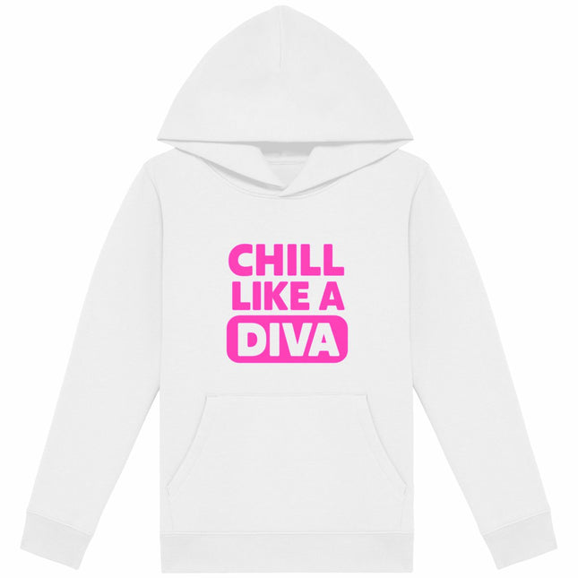 Kappuzenpulli like a diva - vorderseite_weiß