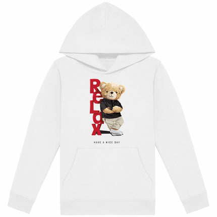 Kapuzzenpuli Teddy Relax - vorderseite_weiß