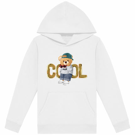 Kappuzenpulli Teddy Cool - vorderseite_weiß