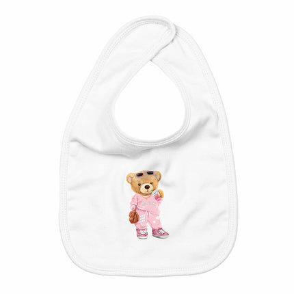 Lätzchen Teddy Pink Lady - vorderseite_weiß