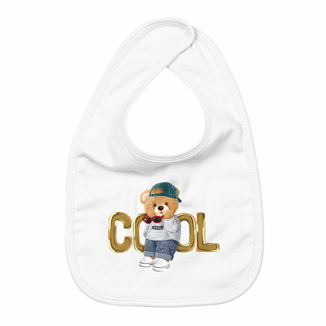 Lätzchen Teddy Cool - vorderseite_weiß