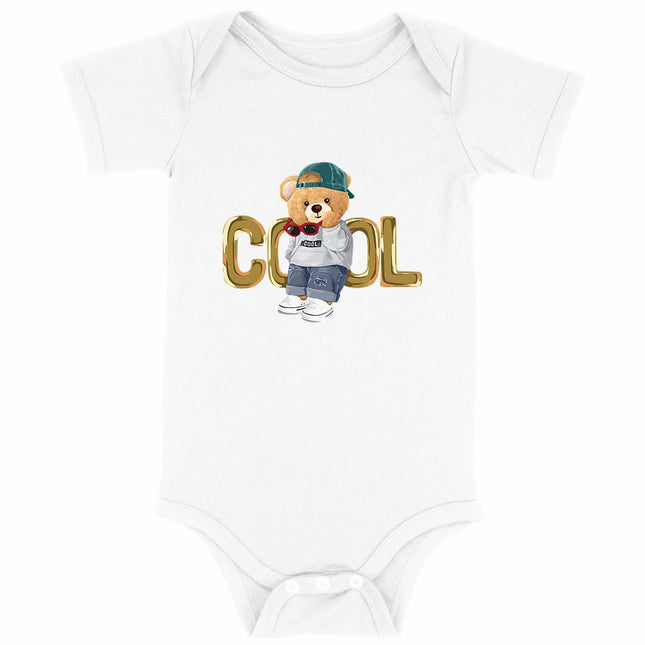 Babybody Teddy Cool - vorderseite_weiß