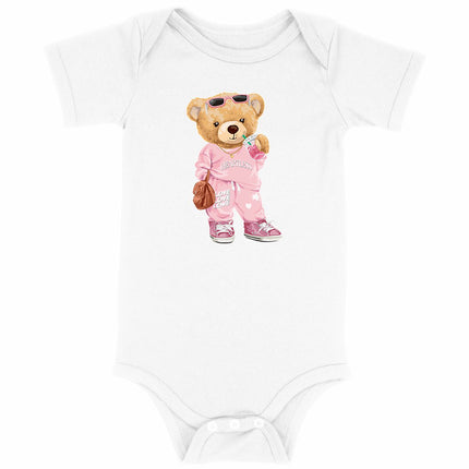Babybody Teddy Pink Lady - vorderseite_weiß