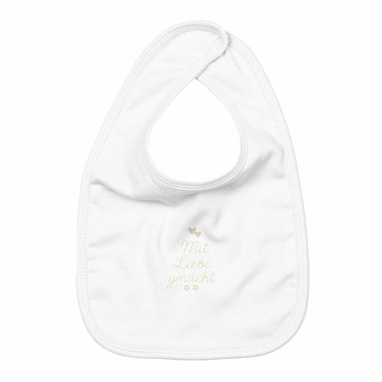 Lätzchen mit liebi gmacht - vorderseite_weiß
