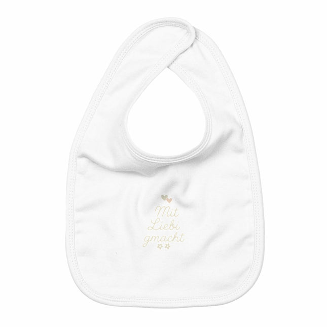 Lätzchen mit liebi gmacht - vorderseite_weiß